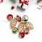 9ct. 2-Finish Silver & Red Glass Retro Reflector Ornaments